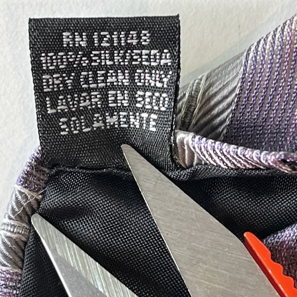 Arrow USA Purple Silver 100% Silk Repp Necktie 3.5